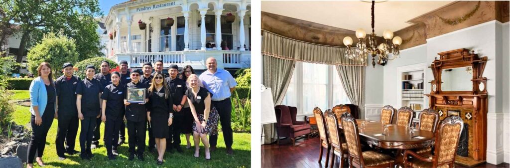 How Pendray Inn and Tea House Reduces Food Waste Chef Onille Pitogo and the team proudly holding The PLEDGE on Food Waste Gold Level certificate, celebrating their achievement in sustainability.